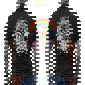 Noël Lutin Licorne Arc-En-Ciel Lutins T-shirt imprimé au dos - Cadeauxyz