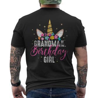 Nonna Della Festeggiata Regalo Di Compleanno Unicorno T-shirt da uomo con stampa posteriore - Novitaregali