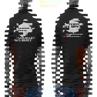 Norwegen Angeln Geschenk Heilbutt Angeln Urlaub Angeln T-Shirt mit Rückendruck - Seseable