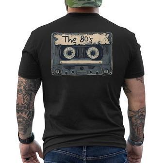 Nostalgic 80'S Retro Cassette Throwback Mix Tape 90'S Men's T-shirt Back Print - Monsterry