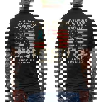 Not All Wounds Are Visible Ptsd Awareness Men's T-shirt Back Print - Monsterry