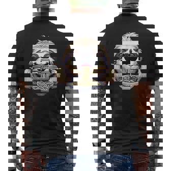 Nouilles Ramen Chinoises Mignonnes Paresseux T-shirt imprimé au dos - Cadeauxyz