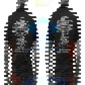 In November We Wear Blue Elephant Diabetes Awareness Men's Back Print T-Shirt | Mazezy