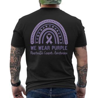 In November We Wear Purple Pancreatic Cancer Awareness Men's T-shirt Back Print - Thegiftio UK