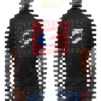 Nuevayol Puerto Rican Football Flag Pride Graphic Men's T-shirt Back Print - Thegiftio