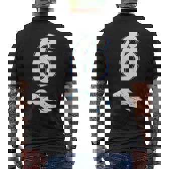 Number 6 Matching 67 Six Seven Meme Couple Halloween Costume Men's T-shirt Back Print | Mazezy