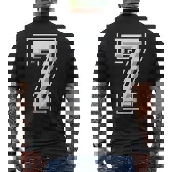 Number 7 67 Meme Matching Men's T-shirt Back Print | Mazezy