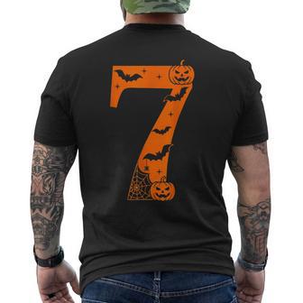 Number 7 Six Seven Meme Halloween Men's T-shirt Back Print - Thegiftio UK