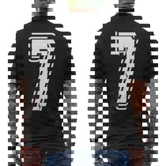 Number 7 Six Seven 6 7 Meme 7Th Birthday Men's T-shirt Back Print | Mazezy