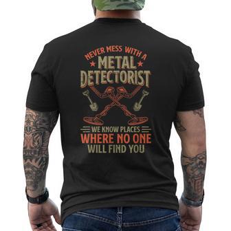 Nunca Te Metas Con El Divertido Detector Detector De Metales Camiseta Hombre Estampado Espalda - Regaloses