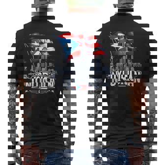 Nuyorican Puerto Rico Flag New York City Boricua Nueva York Men's T-shirt Back Print | Mazezy