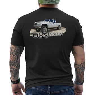 Obs Truck Obsession Lifted 1500 Classic Car Enthusiast Men's T-shirt Back Print - Thegiftio UK
