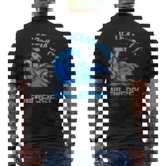 Graphic Ocean City New Jersey Pocket Wave Souvenir Men's Back Print T-Shirt | Mazezy