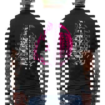 In October We Wear Pink Football Breast Cancer Awareness Men's T-shirt Back Print | Mazezy