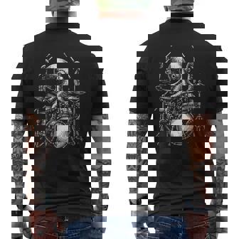 Octopus Drummer Men's T-shirt Back Print | Seseable CA