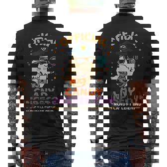 Official Candy Inspector Halloween Crew Costume Men's T-shirt Back Print | Mazezy