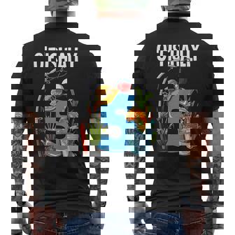 O'fishally 5 Years Old 5Th Birthday Fishing Men's T-shirt Back Print - Thegiftio