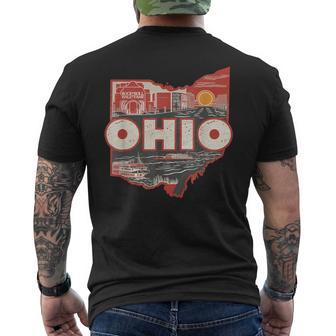 Ohio State Of Ohio Retro Ohio Men's T-shirt Back Print - Thegiftio
