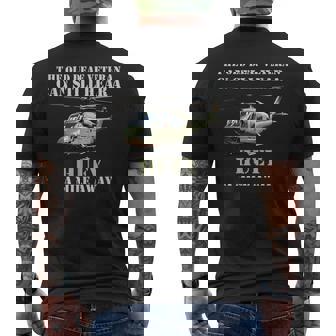 The Old Deaf Veteran Can Still Hear A Huey Men's T-shirt Back Print - Monsterry