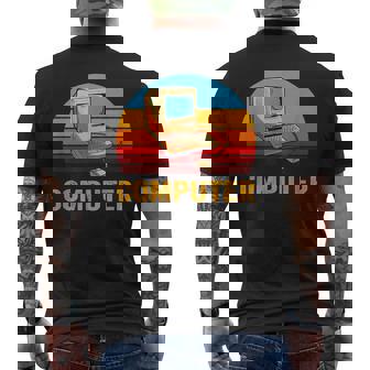 Ordenador Retro Estilointage Atardecer Camiseta Hombre Estampado Espalda - Regaloses
