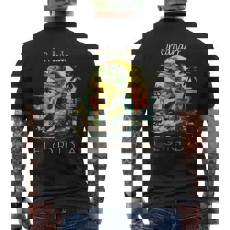 Orlando Florida Vacation Cute Alligator Sunset Souvenir Men's T-shirt Back Print - Thegiftio