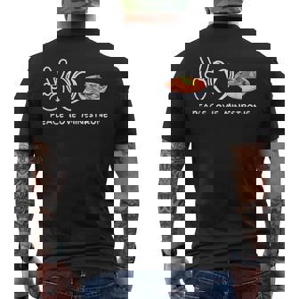 Pace Amore Minestrone Retrò Amante Del Cibo Amante T-shirt da uomo con stampa posteriore - Novitaregali