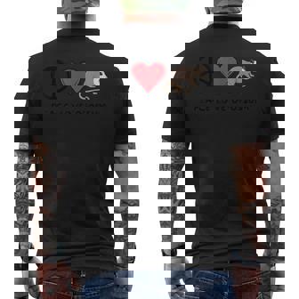 Pace Amore Opossum Retro Carino Opossum Amante Animali Amante T-shirt da uomo con stampa posteriore - Novitaregali