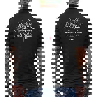 Panoramique De Montagne Apres-Ski La Grand Massif T-shirt imprimé au dos - Cadeauxyz