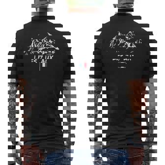 Panoramique De Montagne Apres-Ski Les 7 Laux T-shirt imprimé au dos - Cadeauxyz