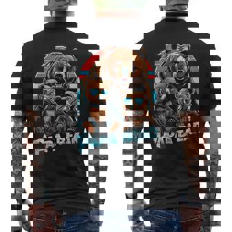 Papá Bear Marido Padre Papá De 2 Niños Familia Día Del Padre Camiseta Hombre Estampado Espalda - Regaloses