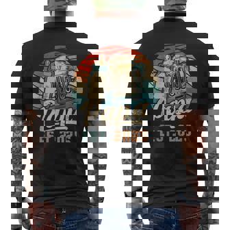 Papa Est 2025 Ersteratertag Frischgebackenerater T-Shirt mit Rückendruck - Geschenkecke