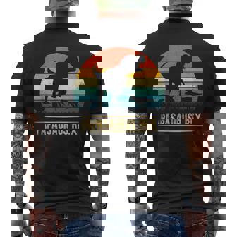 Papa-Saurus Rex Lustige Dinosaurieratertag Geschenk-Idee T-Shirt mit Rückendruck - Seseable