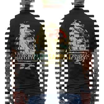 Papasaurus Rex Padre Dinosauro Famiglia Dino Papaaurus T-shirt da uomo con stampa posteriore - Novitaregali