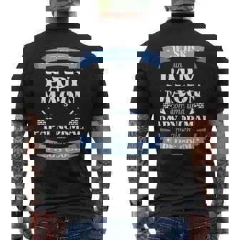 Papy Maçon Humour Maçonnerie Homme Cadeau Maçon Chantier Manche Longue T-shirt imprimé au dos - Cadeauxyz