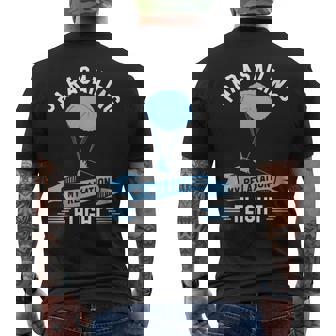 Parasailing My Relaxation Flight Parasailor Men's Back Print T-Shirt | Mazezy