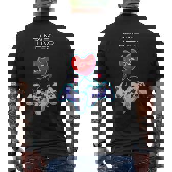 Pareja Gamer Amor Mando Corazón Humor Camiseta Hombre Estampado Espalda - Regaloses