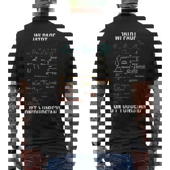What Part Of Retro Mechanical Engineer Maths Men's Back Print T-Shirt | Mazezy