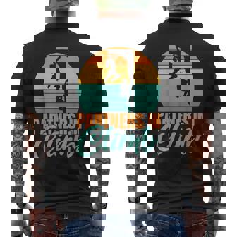 Partners In Climb Couple Relationship Tree Rock Climber Men's Back Print T-Shirt | Mazezy