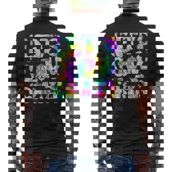 Party 80S Group Team Lets Crazy Retro Colorful Glowing Men's T-shirt Back Print - Thegiftio