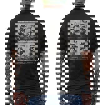 Party Raccoon Dj Men's T-shirt Back Print | Mazezy