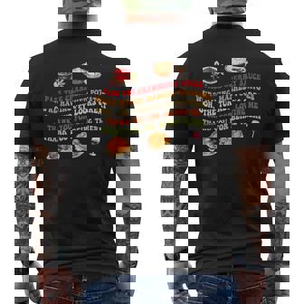 Pass The Cranberry Sauce Mashed Potatoes Men's T-shirt Back Print | Mazezy