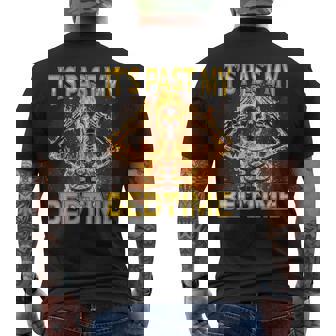 Past My Bedtime Edgy Skeleton Bootleg Hard Skeleton Meme Men's T-shirt Back Print | Mazezy