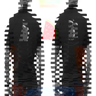 Pastèque Dans La Poche Manche Longue T-shirt imprimé au dos - Cadeauxyz