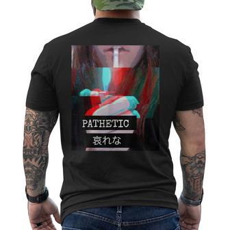 Patheticoft Grunge Ästhetische T-Shirt mit Rückendruck - Geschenkecke