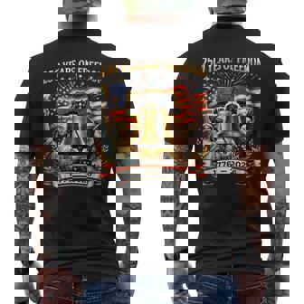 Patriotic Eagle And Flag 250 Years 1776-2026 4Th Of July Men's T-shirt Back Print - Monsterry