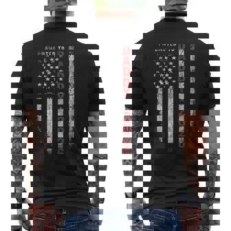 Patriotic Promoted To Daddy Est 2026 First Time Dad Men's T-shirt Back Print | Seseable CA