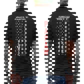 Patriotic Promoted To Papaw 2025 First Time New Papaw Men's T-shirt Back Print | Mazezy