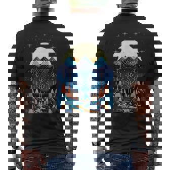 Paysage Avec Lune Montagnes Et Forêt T-shirt imprimé au dos - Cadeauxyz