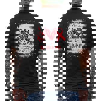 Peace Love Awareness Red Ribbon Week Drug Free Anti-Drug Men's T-shirt Back Print - Monsterry