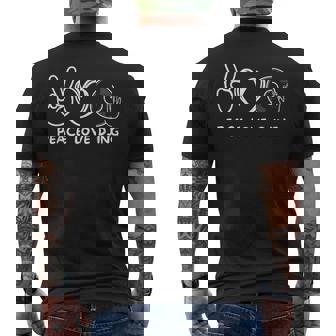 Peace Love Djing Retro Djing Lover Amoureux De Musique T-shirt imprimé au dos - Cadeauxyz